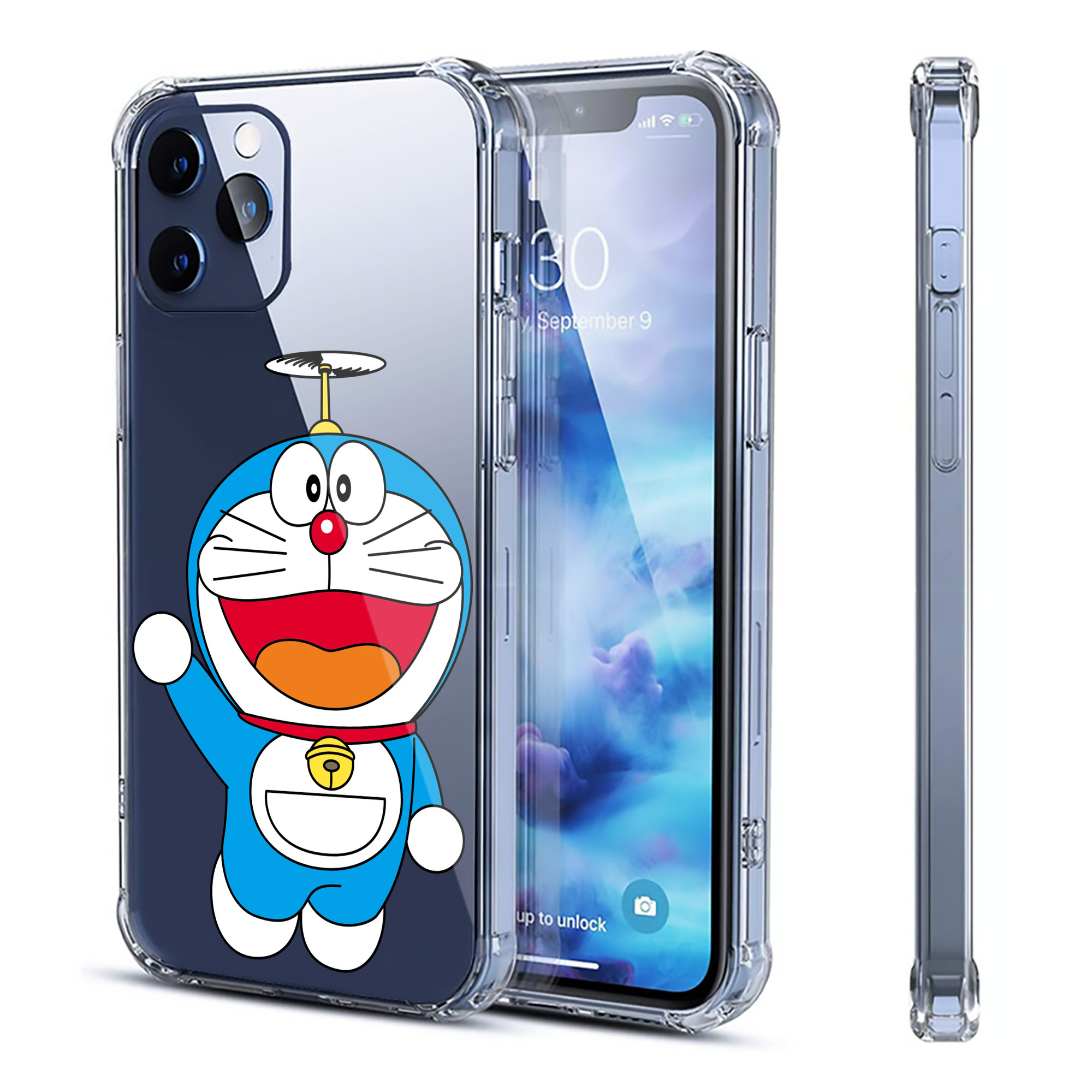 （画像用） ドラえもん Doraemon 【iPhone 12シリーズ対応】透明スマホケース（クリアソフトケース）